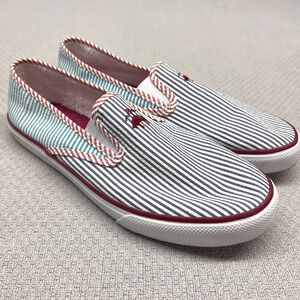 Sperry Top Sider x Brooks Brothers Shoes Mens 12 Canvas Striped Slip On Loafer